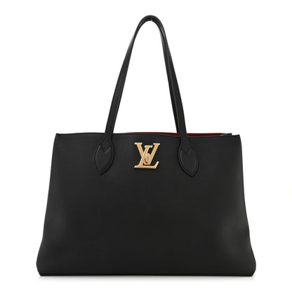 Louis Vuitton Grained Calfskin Lockme Shopper Black 1 of 10