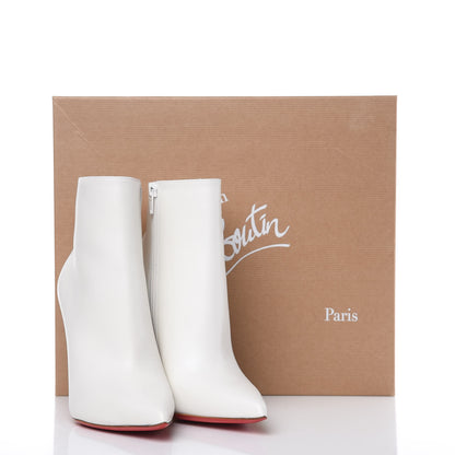 Christian Louboutin Calfskin So Kate Booty 100 Ankle Boots 36.5 White 8 of 8