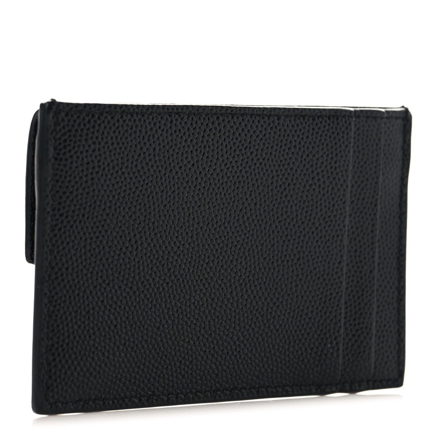 Saint Laurent Grain De Poudre Uptown Monogram Card Case Black 3 of 8