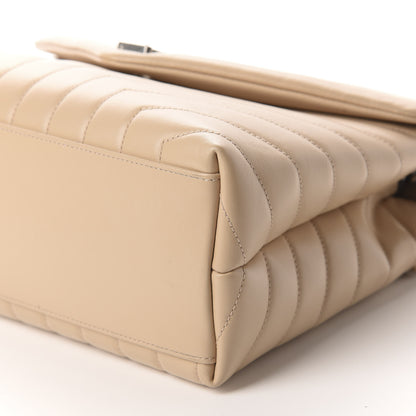 Saint Laurent Calfskin Y Quilted Monogram Medium Loulou Chain Satchel Nude Powder 7 of 11