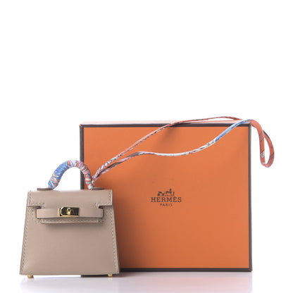 Hermes Tadelakt Mini Kelly Twilly Bag Charm Argile 8 of 8