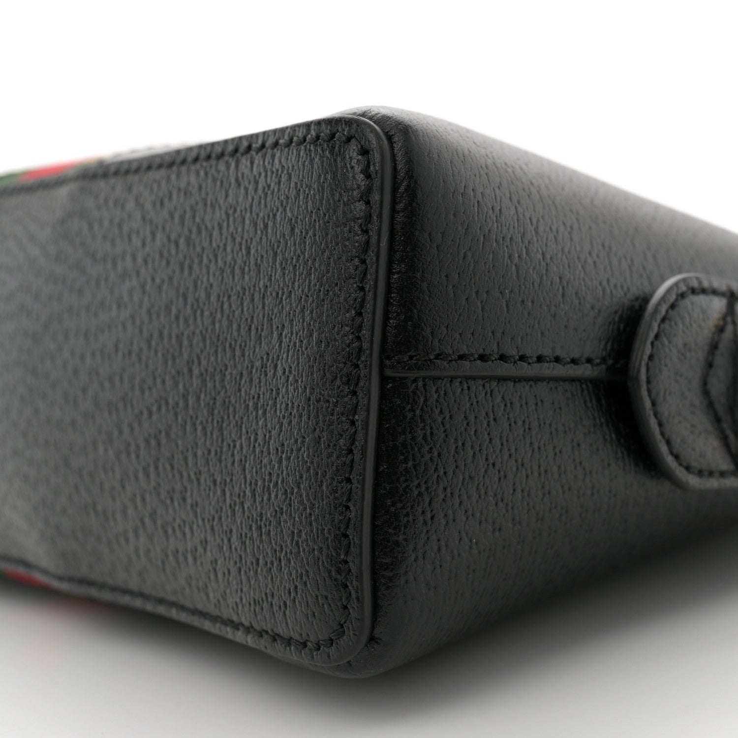 Gucci Calfskin GG Web Small Ophidia Dome Shoulder Bag Black 10 of 10