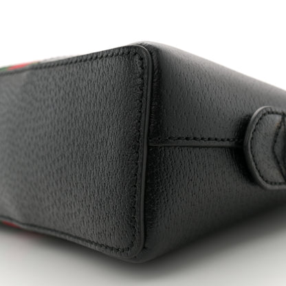 Gucci Calfskin GG Web Small Ophidia Dome Shoulder Bag Black 10 of 10