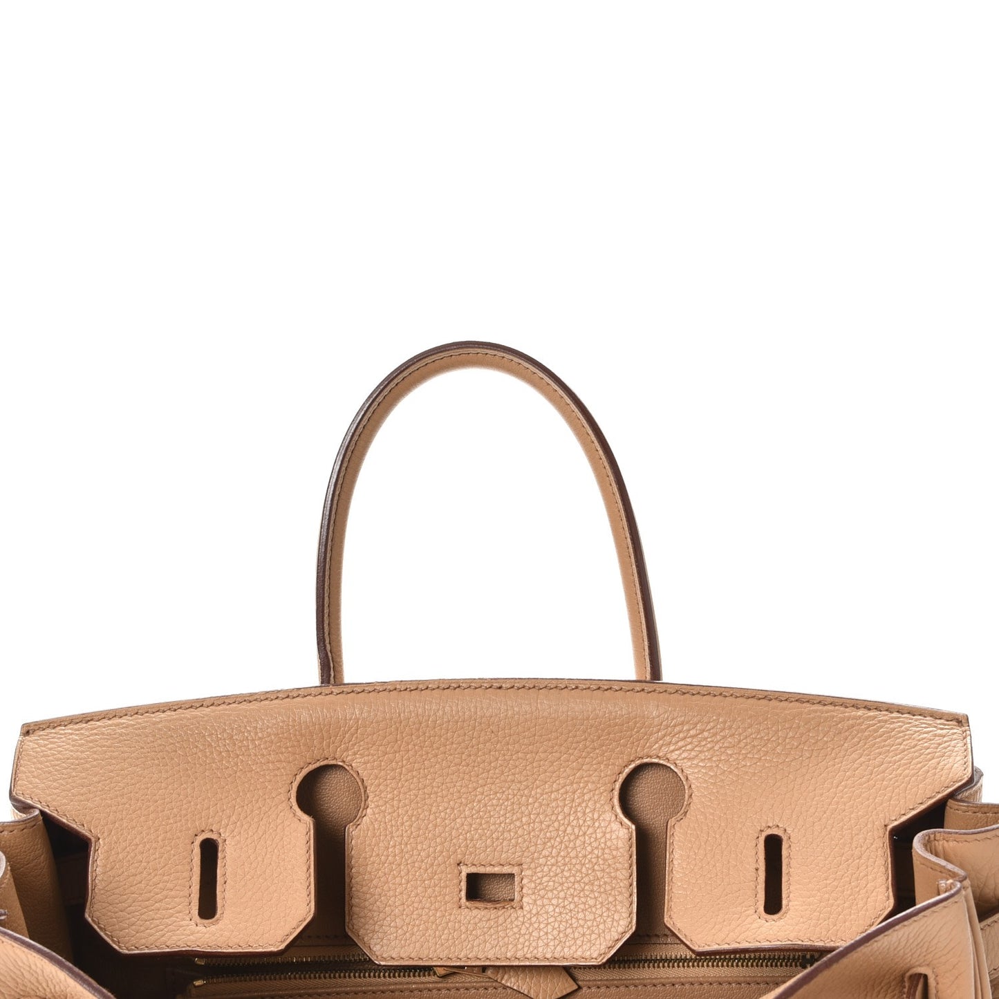Taurillon Clemence Birkin 30 Camel Tabac
