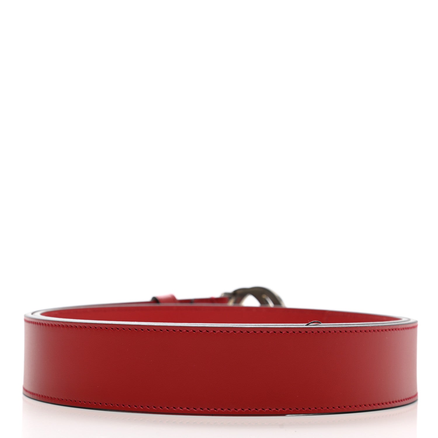 Gucci Selleria Calfskin Mens Interlocking G 37mm Belt Rosso 2 of 6