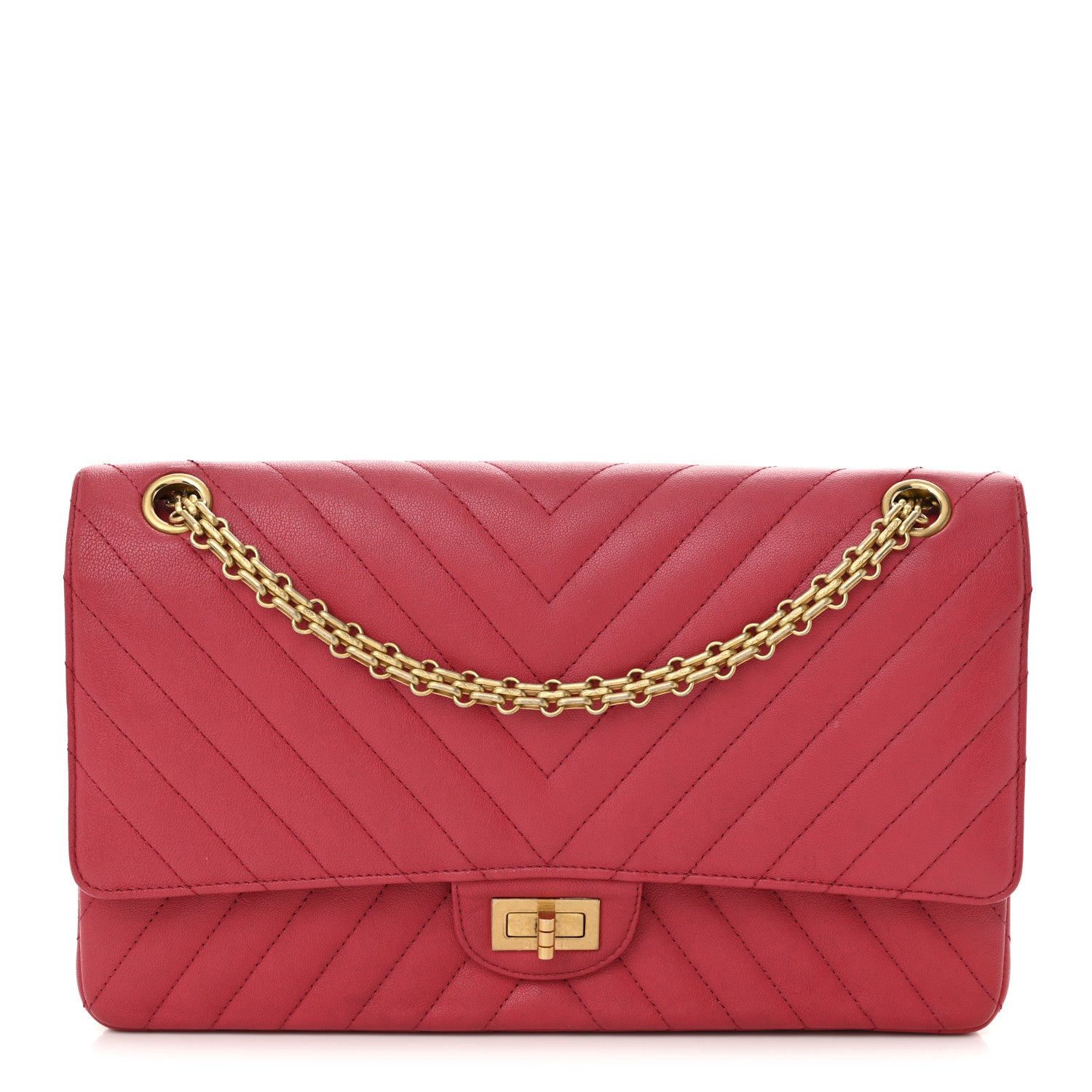 Chanel Sheepskin Chevron Quilted 2.55 Reissue 226 Flap Pink 1 of 12