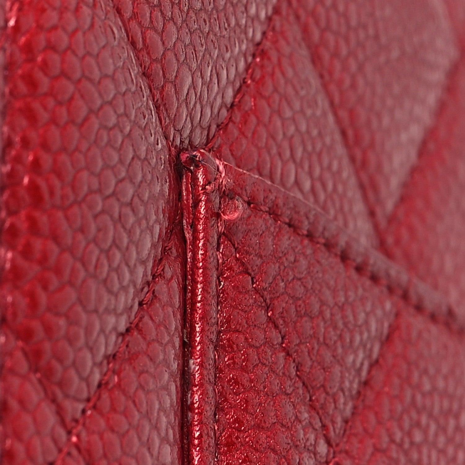 Chanel Caviar Quilted Wallet On Chain WOC Red 13 of 14