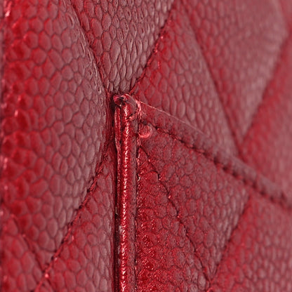 Chanel Caviar Quilted Wallet On Chain WOC Red 13 of 14