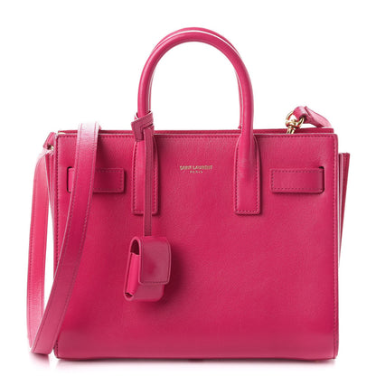 Saint Laurent Calfskin Nano Sac De Jour Lipstick Fuchsia 1 of 12