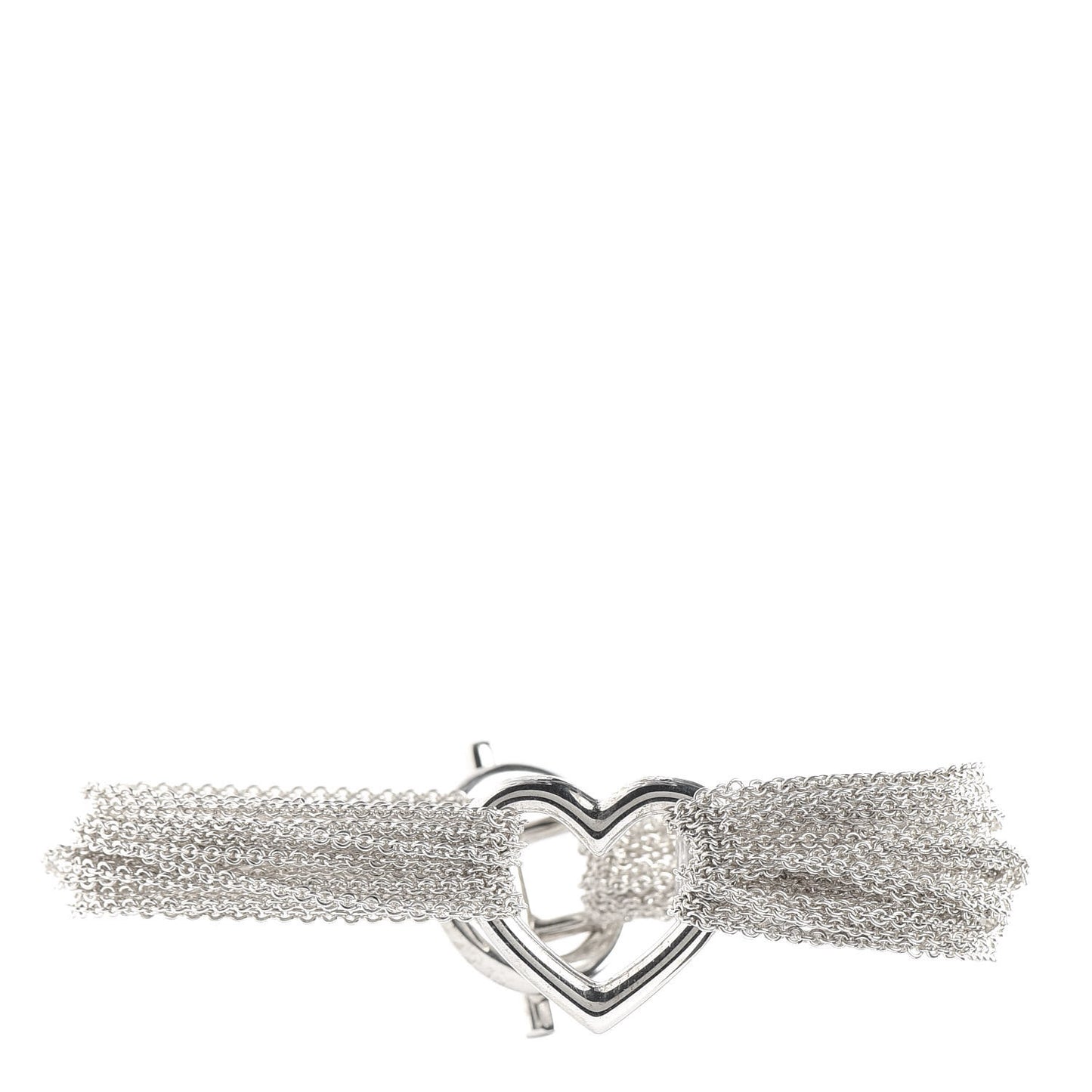 Sterling Silver Heart Mesh Bracelet