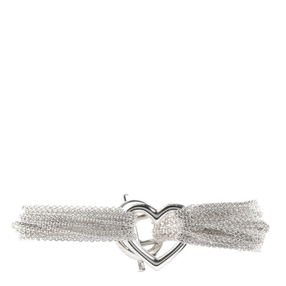 Tiffany Sterling Silver Heart Mesh Bracelet 1 of 5
