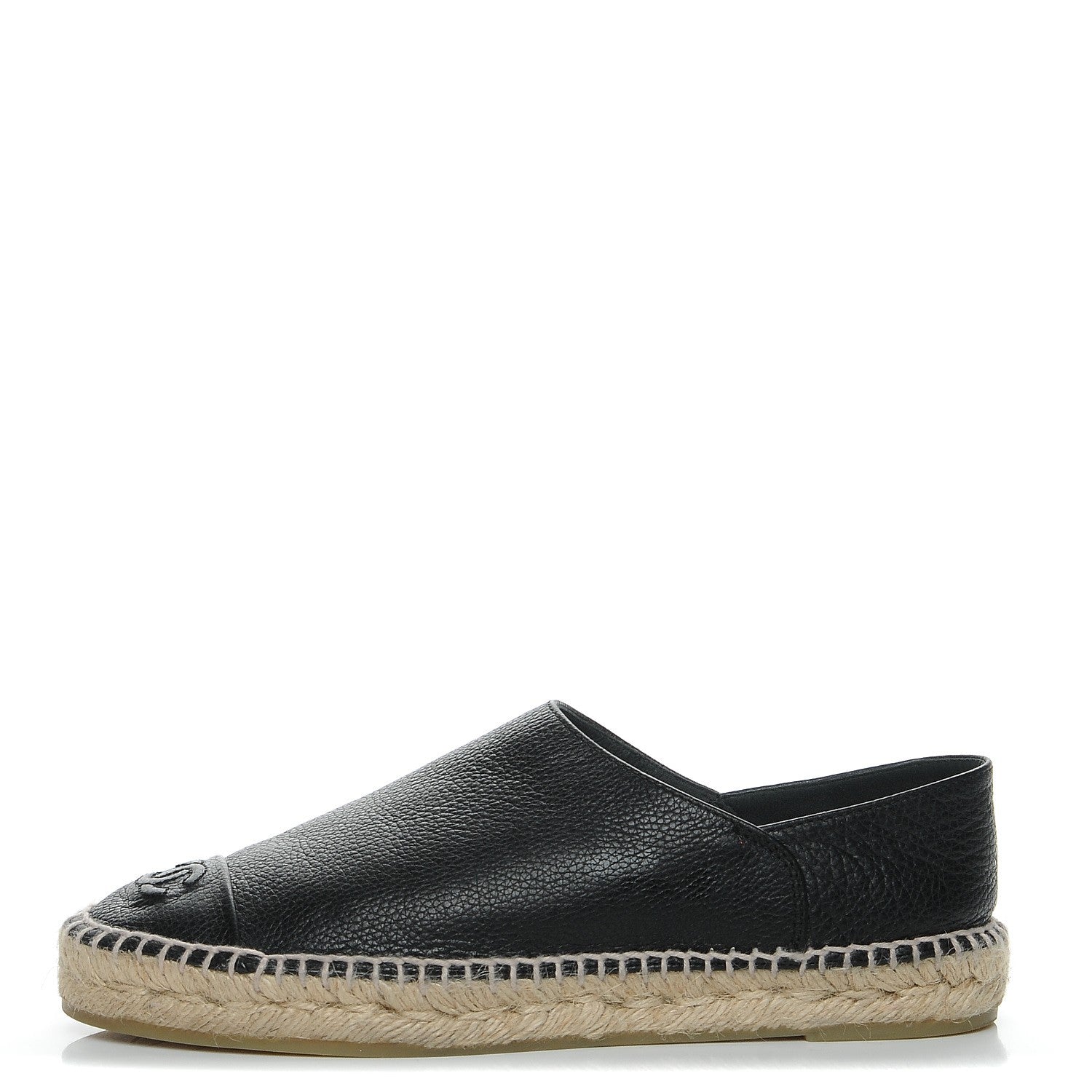 Chanel Grained Calfskin CC Espadrilles 39 Black 1 of 10