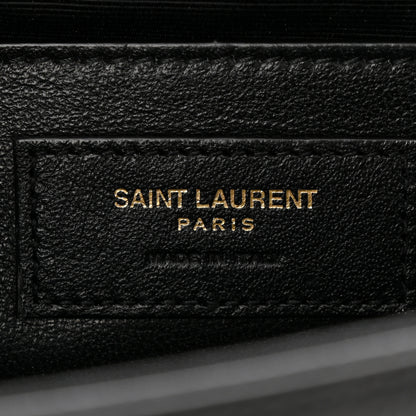Saint Laurent Grain De Poudre Medium Classic Monogram Kate Satchel Black 6 of 10