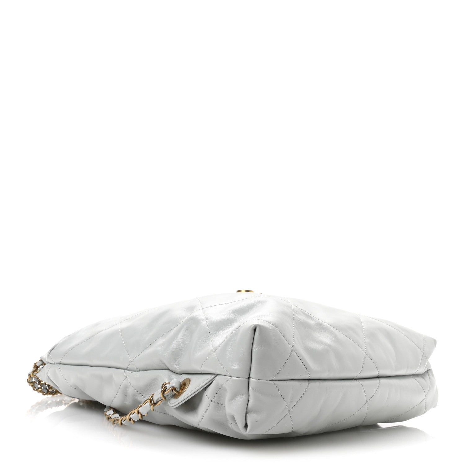 Chanel Shiny Calfskin Quilted Chanel 22 Backpack Light Blue 4 of 11