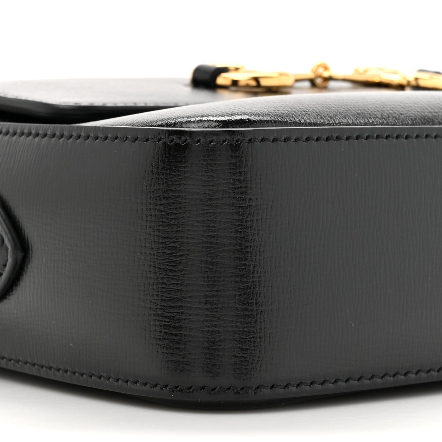 Textured Calfskin Small Horsebit 1955 Shoulder Bag Black