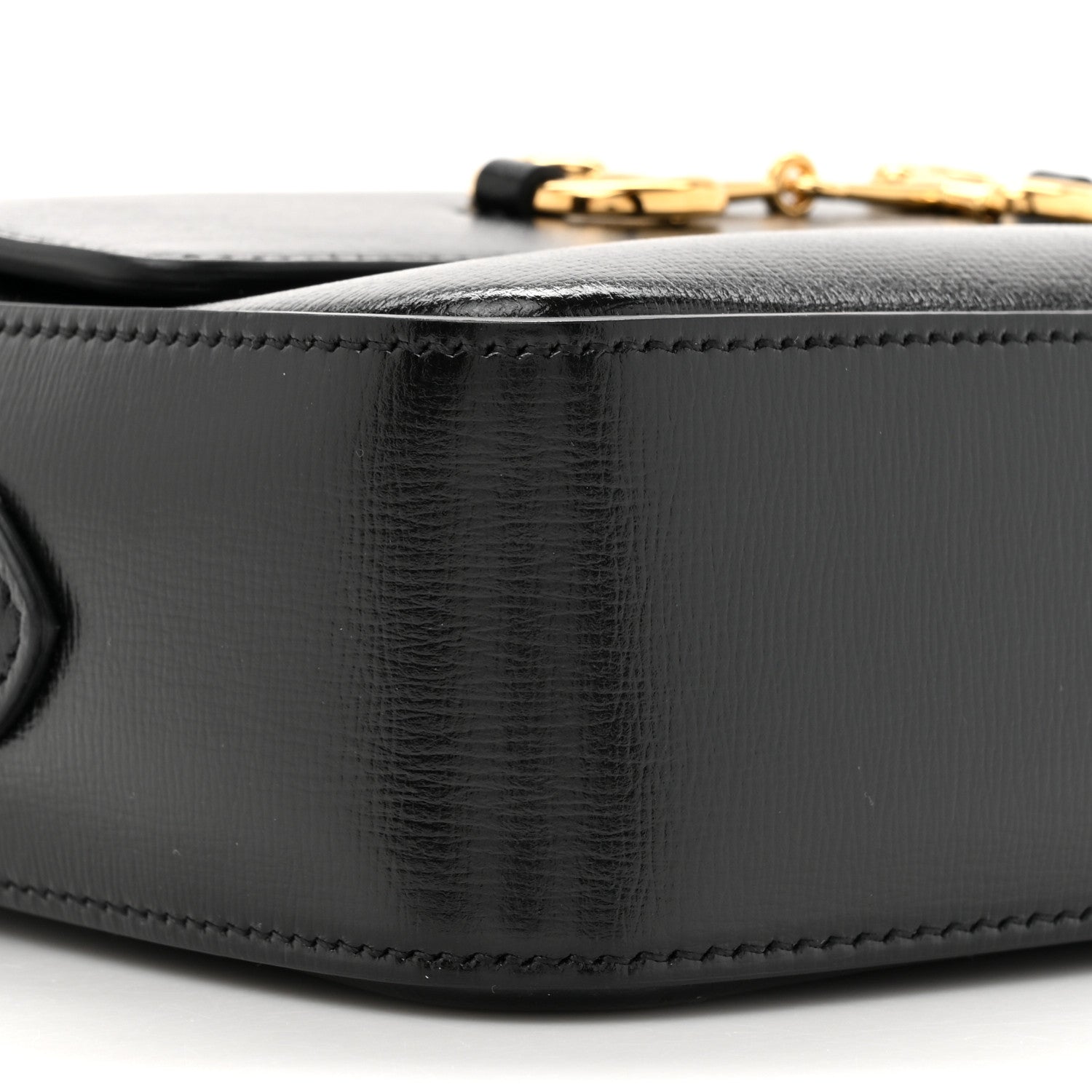 Gucci Textured Calfskin Small Horsebit 1955 Shoulder Bag Black 10 of 10