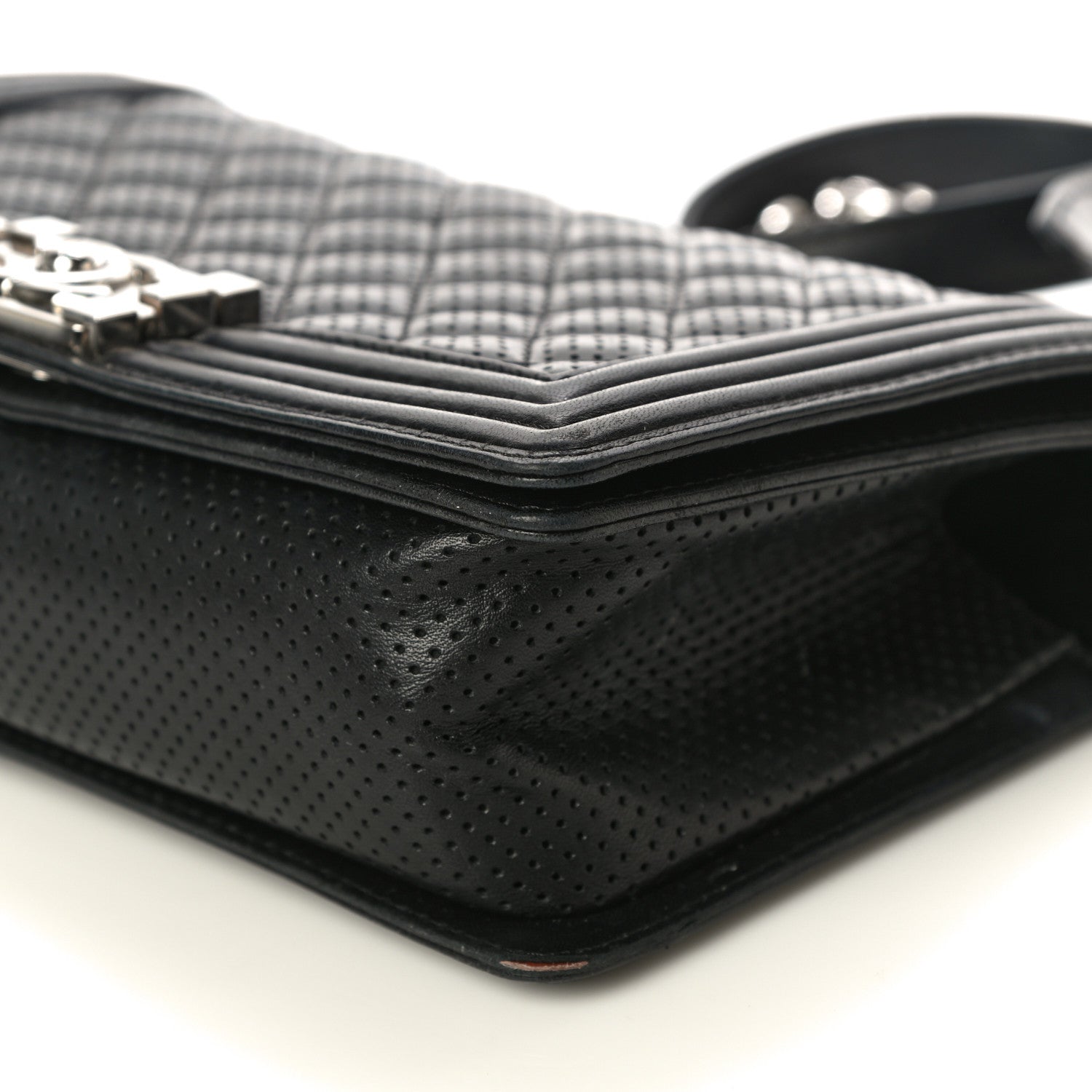 Chanel Lambskin Perforated Medium Boy Flap Black 10 of 21