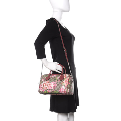 Gucci GG Supreme Monogram Blooms Small Boston Beige Multicolor Dry Rose 2 of 16