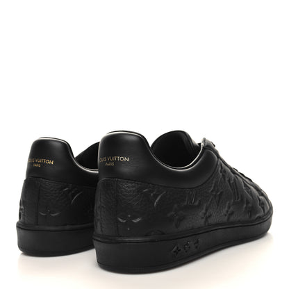 Louis Vuitton Grained Calfskin Embossed Monogram Mens Luxembourg Sneakers 9.5 Black 4 of 8