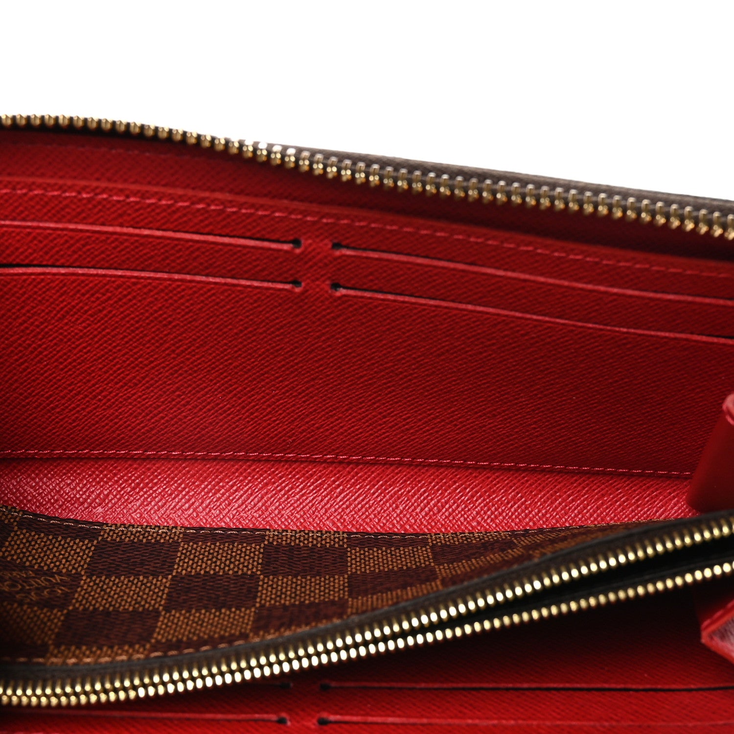 Louis Vuitton Damier Ebene Clemence Wallet Cherry 6 of 11