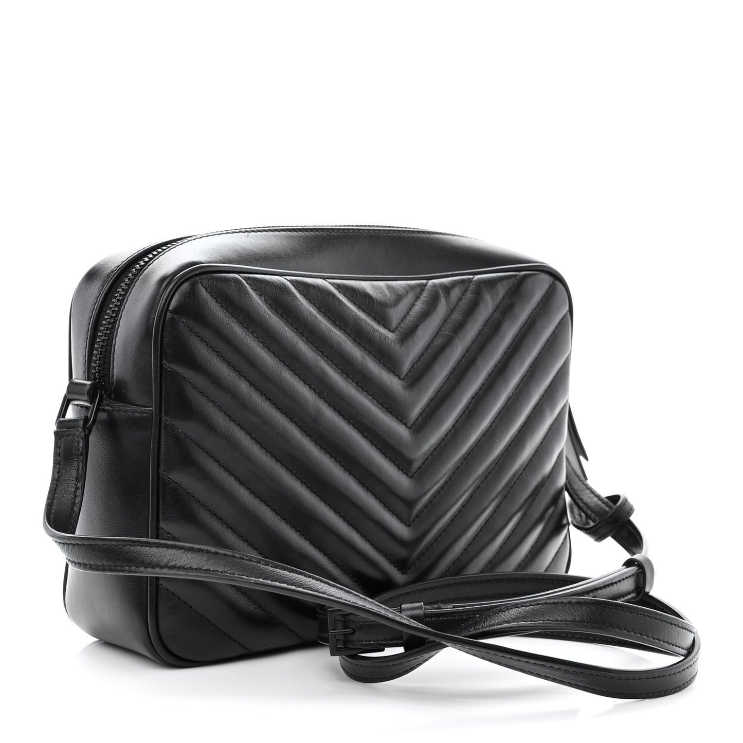 Calfskin Matelasse Monogram Monochrome Lou Camera Bag Black
