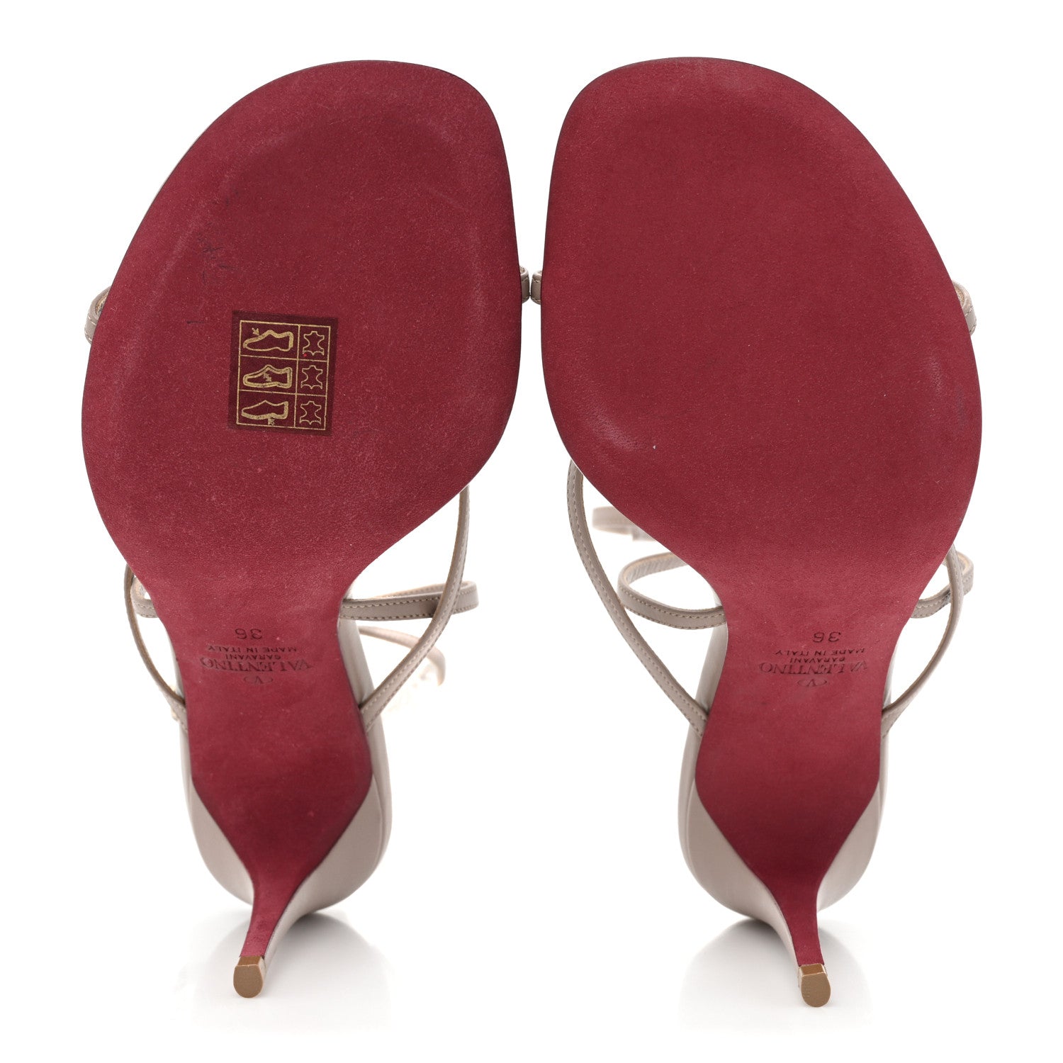 Valentino Garavani Calfskin Strappy Rockstud Ankle Strap Sandals 36 Rose Cannelle 5 of 9