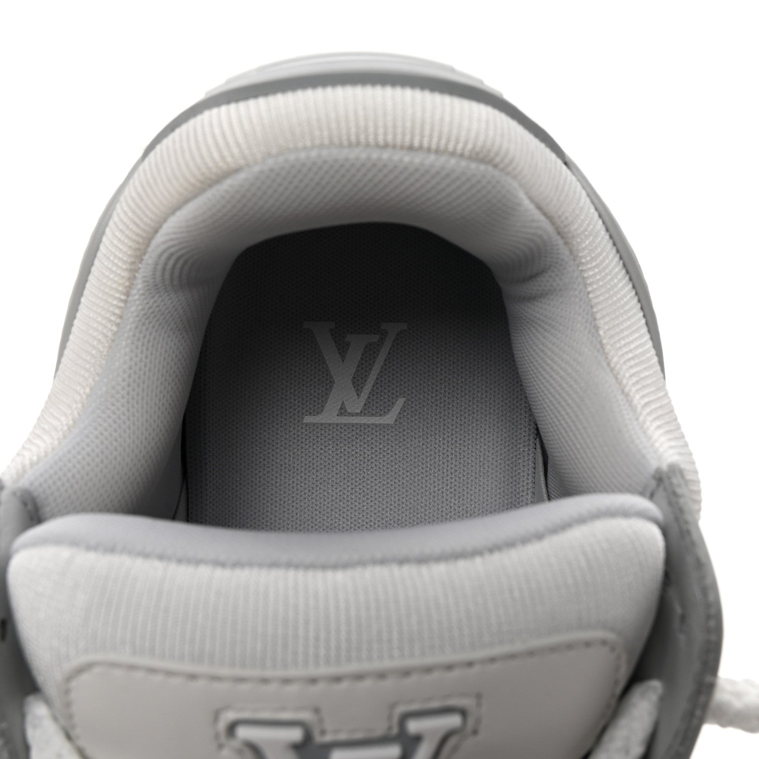 Louis Vuitton Calfskin Womens LV Trainer Maxi Sneakers 38 Gris 8 of 10