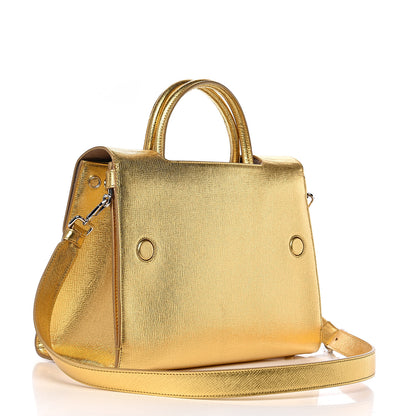 Christian Dior Metallic Goatskin Medium Diorever Flap Gold 2 of 12