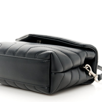 Saint Laurent Calfskin Y Quilted Monogram Toy Loulou Crossbody Bag Black 11 of 12