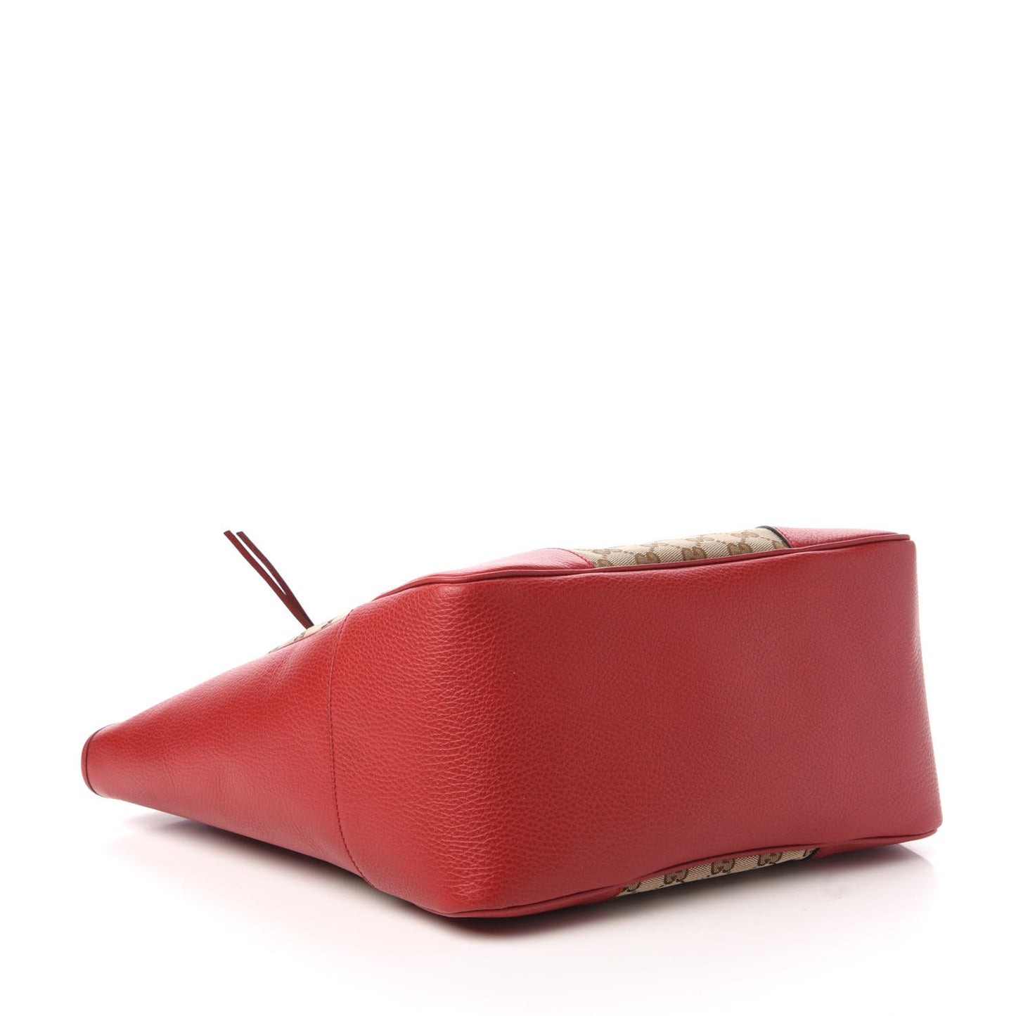 Monogram Bree Zippered Tote Beige Red