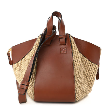 Loewe Calfskin Crochet Small Hammock Shoulder Bag Tan Natural 1 of 9