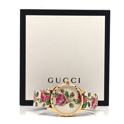 Gucci Stainless Steel Calfskin 38mm G-Timeless Floral Quartz Watch Ivory 5 of 5