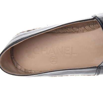 Chanel Lambskin CC Espadrilles 36 Black 7 of 9