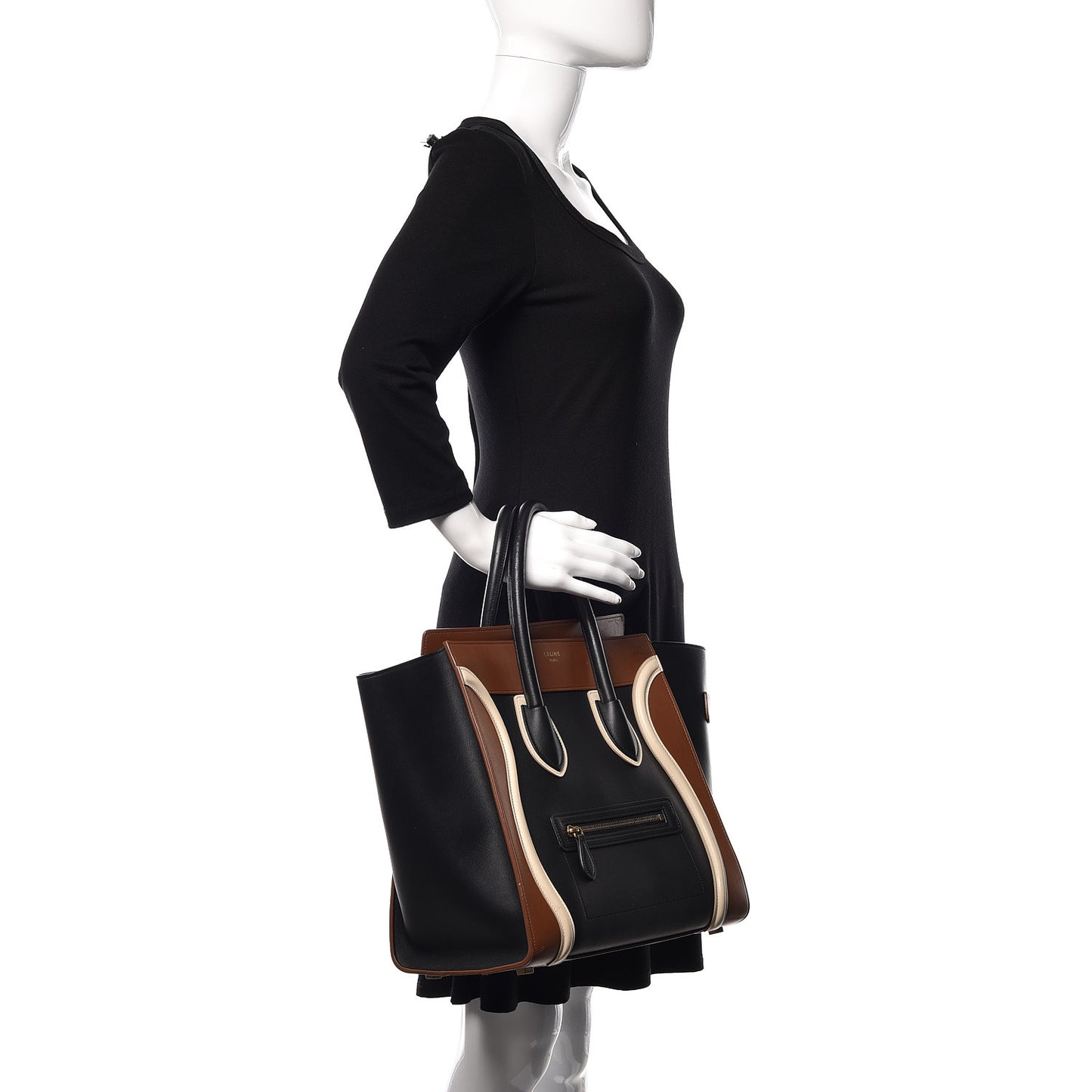 Smooth Calfskin Mini Tri-Color Luggage Multicolor