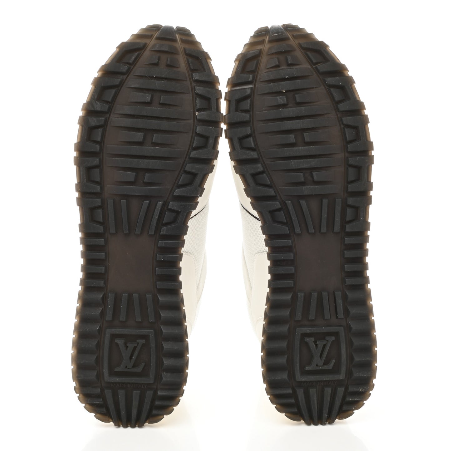 Calfskin Monogram Run Away Sneakers 38.5 White