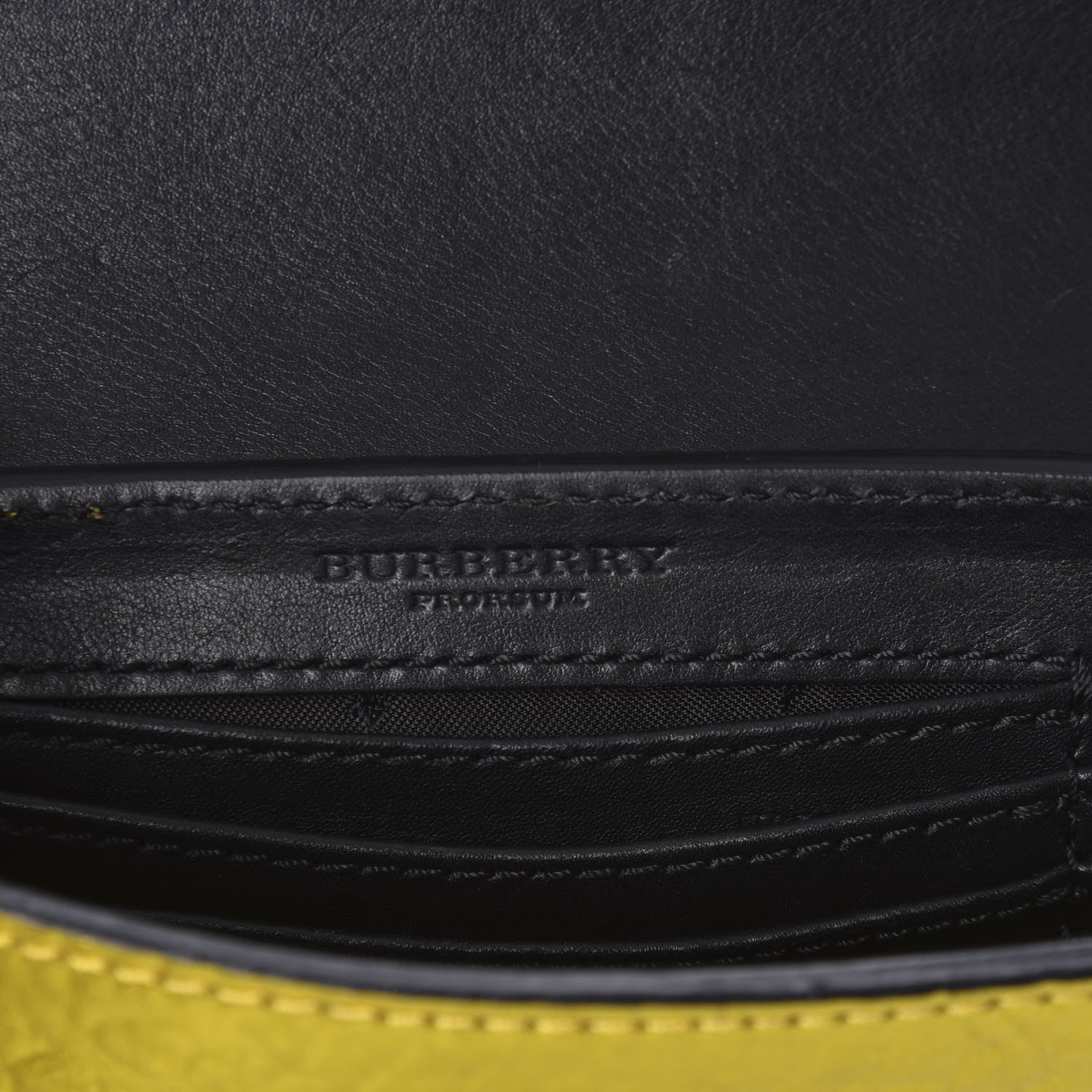 Burberry Metallic Calfskin Bow Detail Berkeley Crossbody Yellow 6 of 11