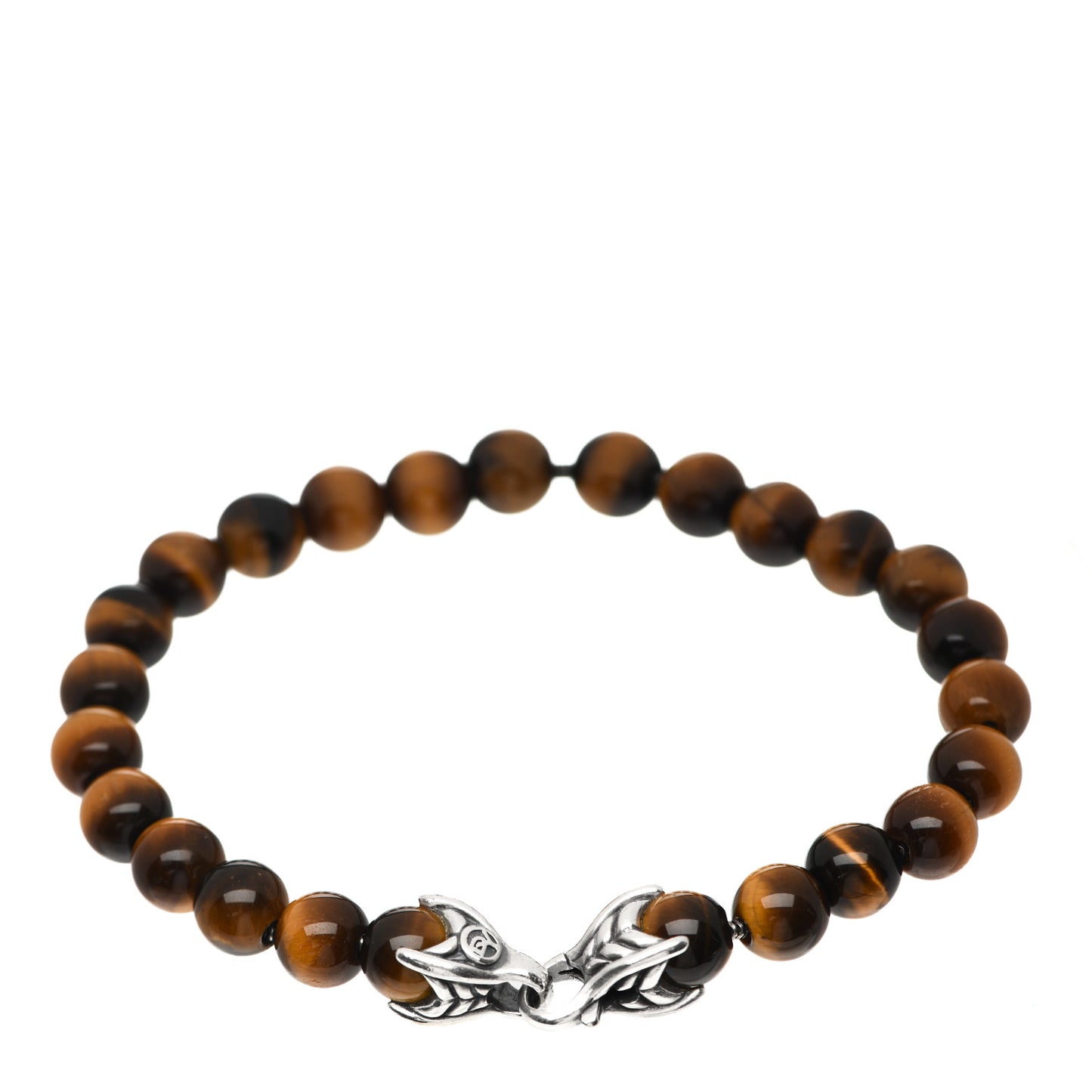 Sterling Silver Tiger's Eye 8mm Spiritual Beads Bracelet