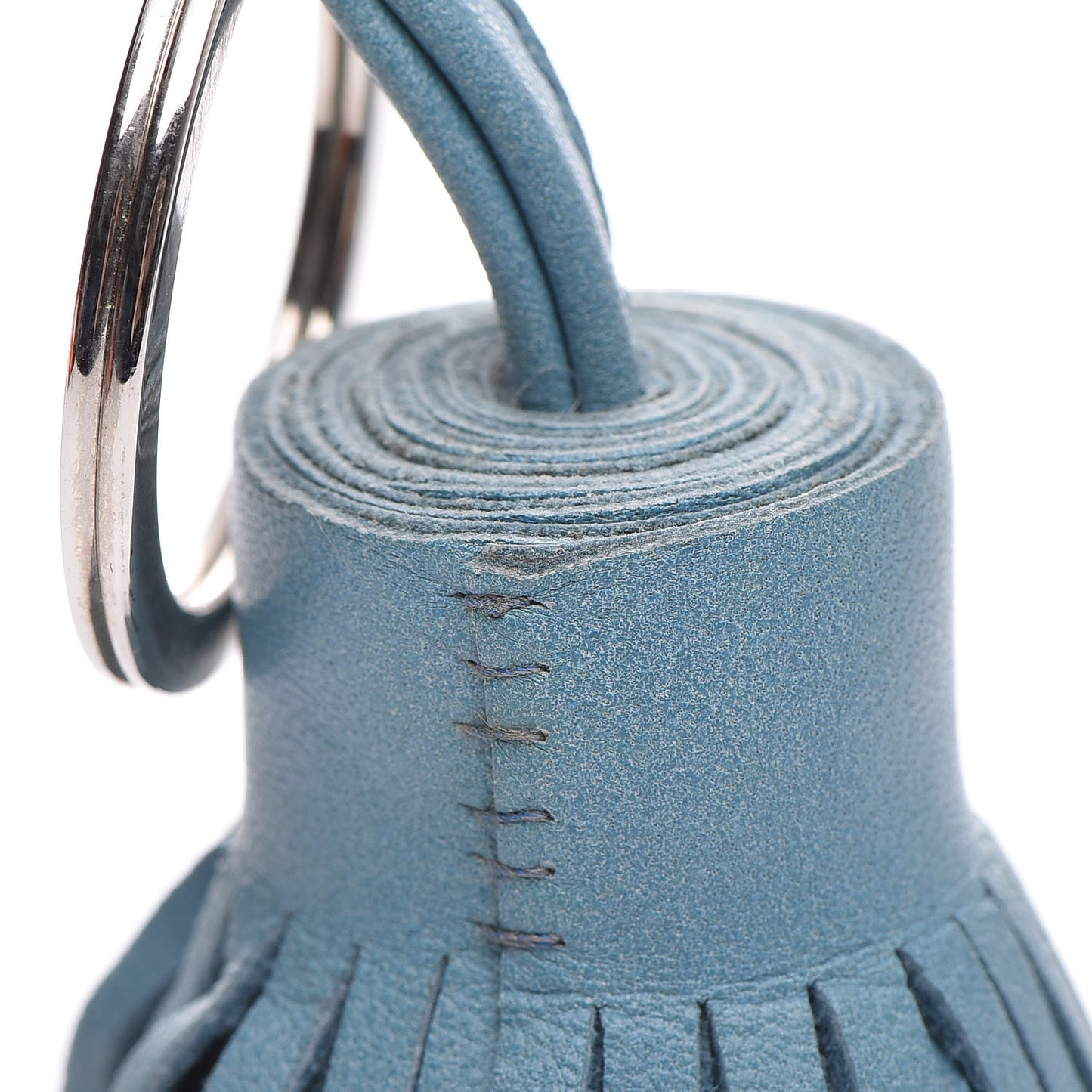 Lambskin Carmen Tassel Key Holder Blue Jean