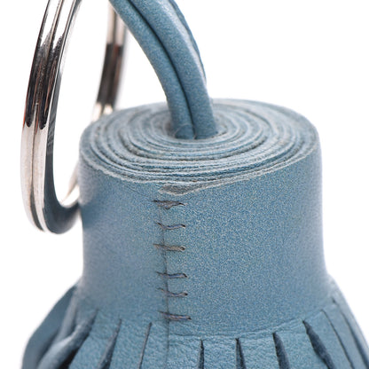 Hermes Lambskin Carmen Tassel Key Holder Blue Jean 5 of 6