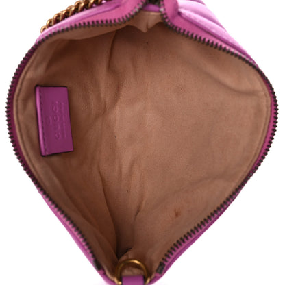 Gucci Calfskin Matelasse Mini GG Marmont Chain Bag Candy Mousse 5 of 11