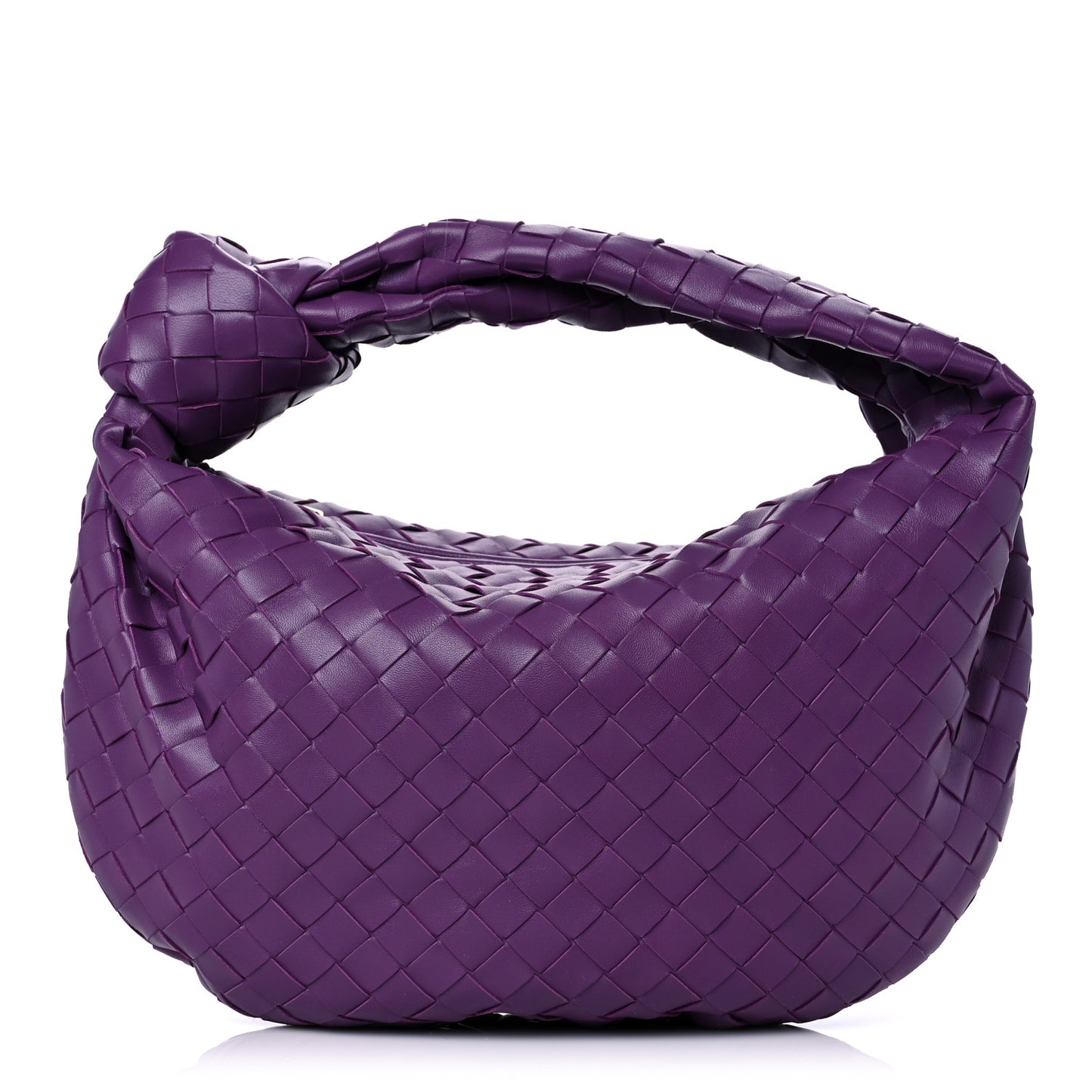 Nappa Intrecciato Teen Jodie Hobo Eggplant