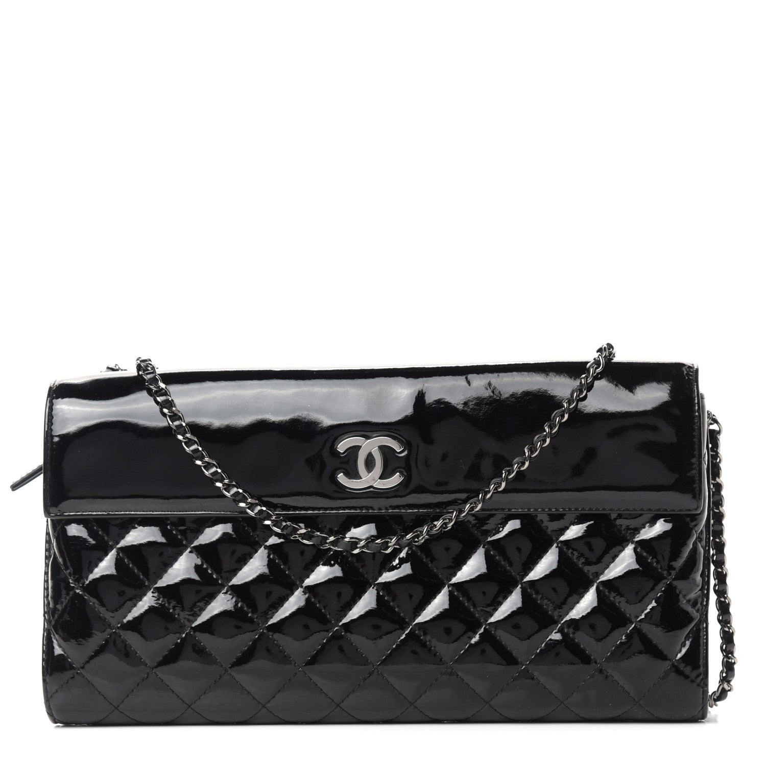 Chanel Patent Quilted Double Sided Crossbody Bag Black 1 of 10