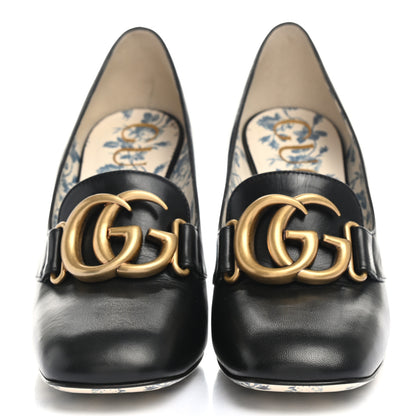 Gucci Malaga Kid GG Victoire 95mm Loafer Pumps 37 Black 2 of 9