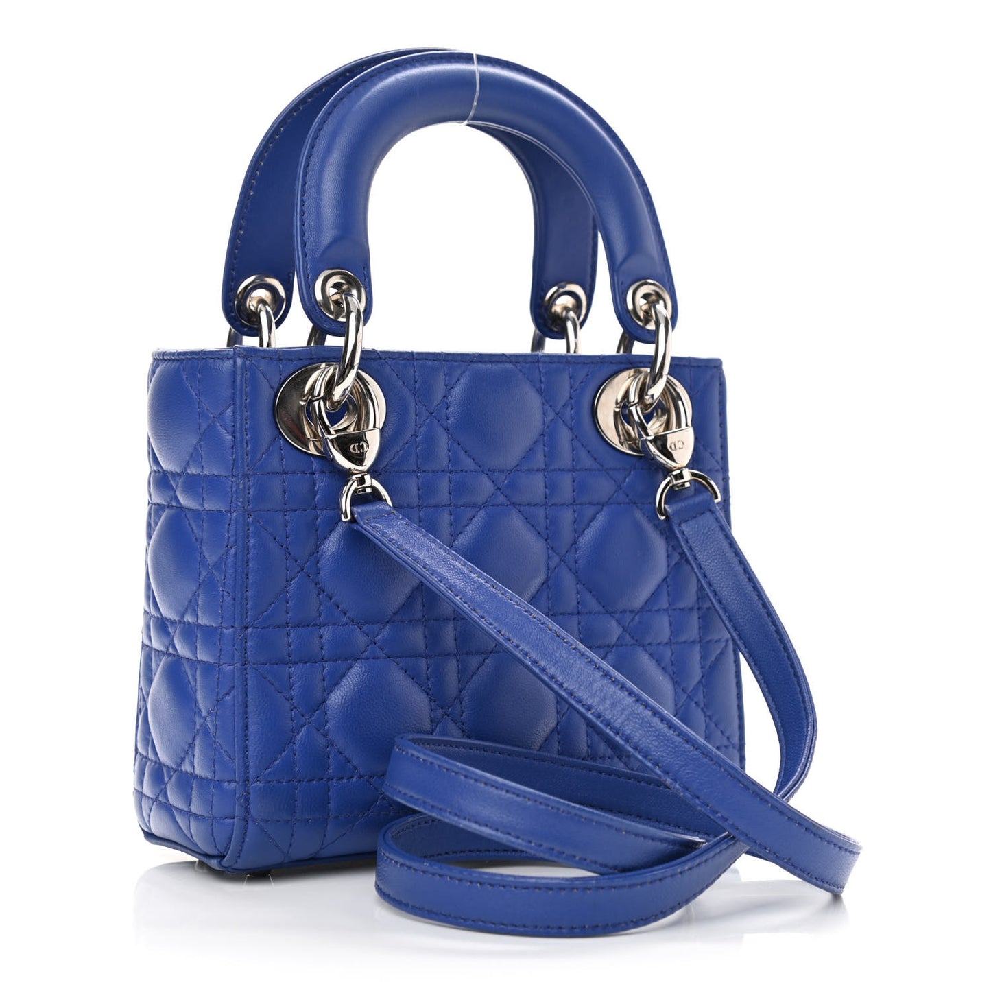 Lambskin Cannage Mini Lady Dior Blue