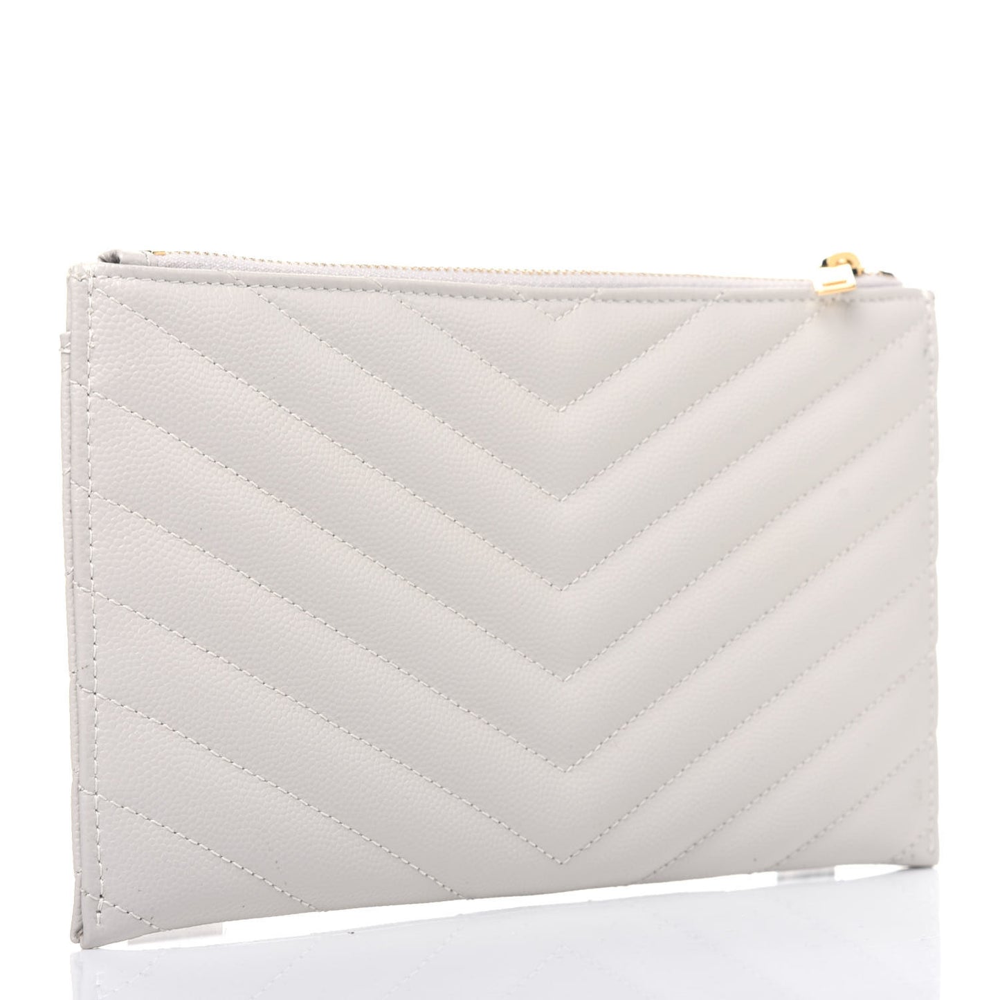 Grain De Poudre Chevron Monogram Bill Pouch Crema Soft