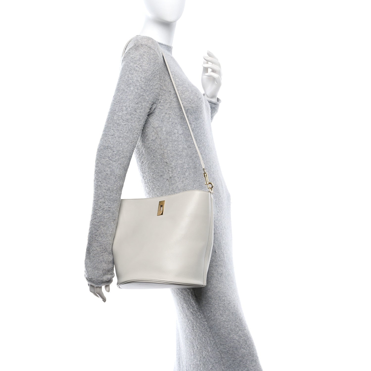 Celine Smooth Calfskin Bucket 16 Light Stone 2 of 11