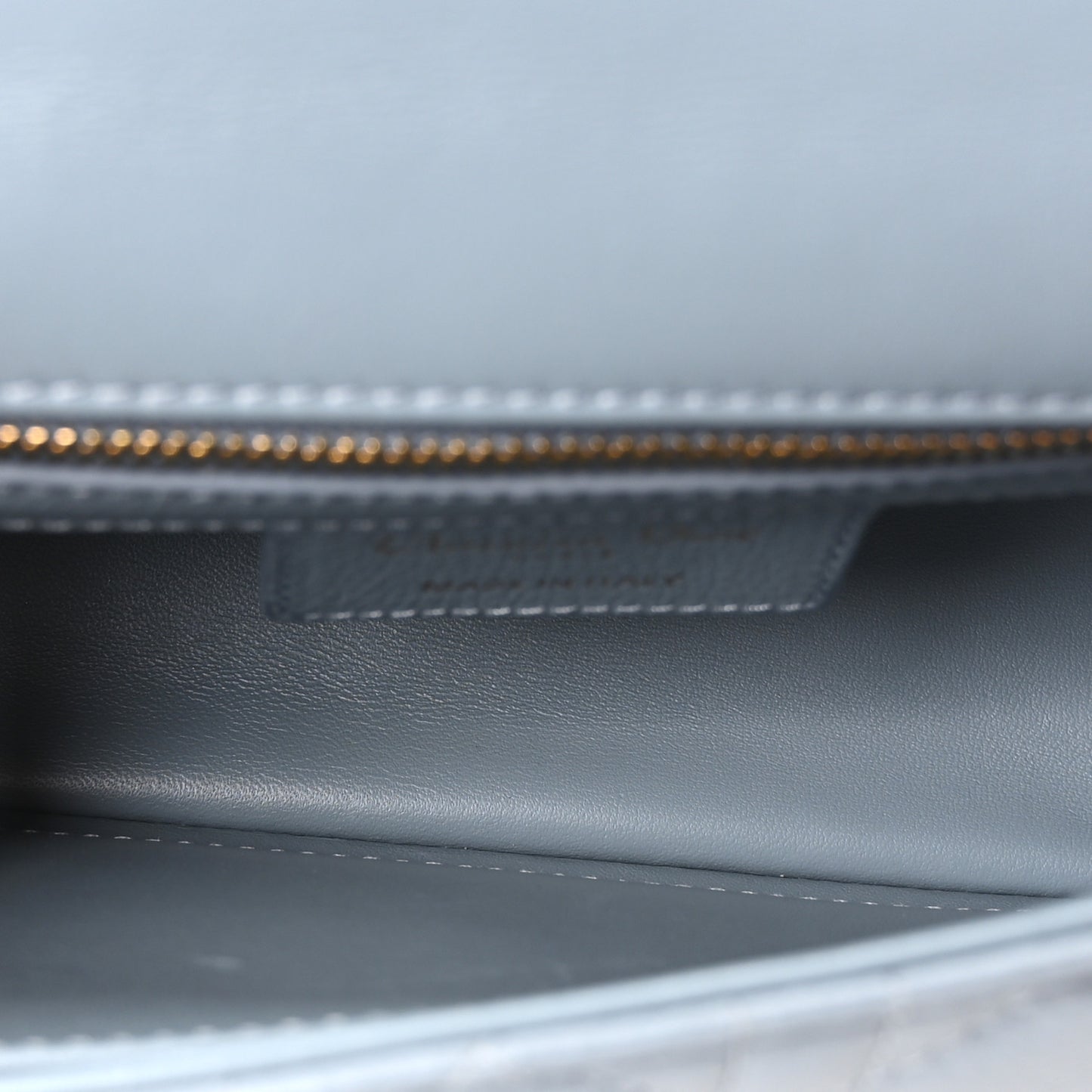 Calfskin Cannage Small Caro Bag Cloud Blue