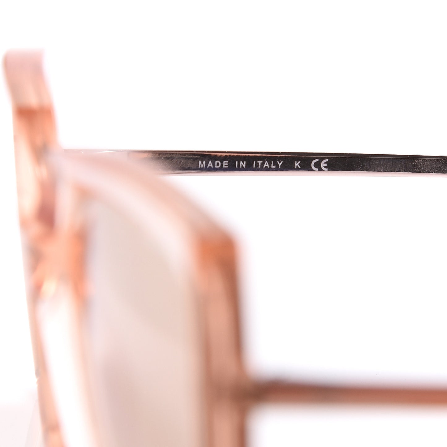 18K Pink Gold Mirror Square Sunglasses 6051 Pink