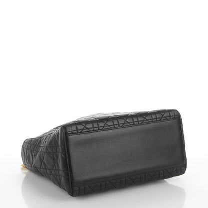 Christian Dior Lambskin Cannage Medium Lady Dior Black 4 of 8