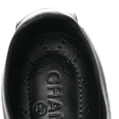 Chanel Calfskin Womens CC Sneakers 39 Black White 11 of 11